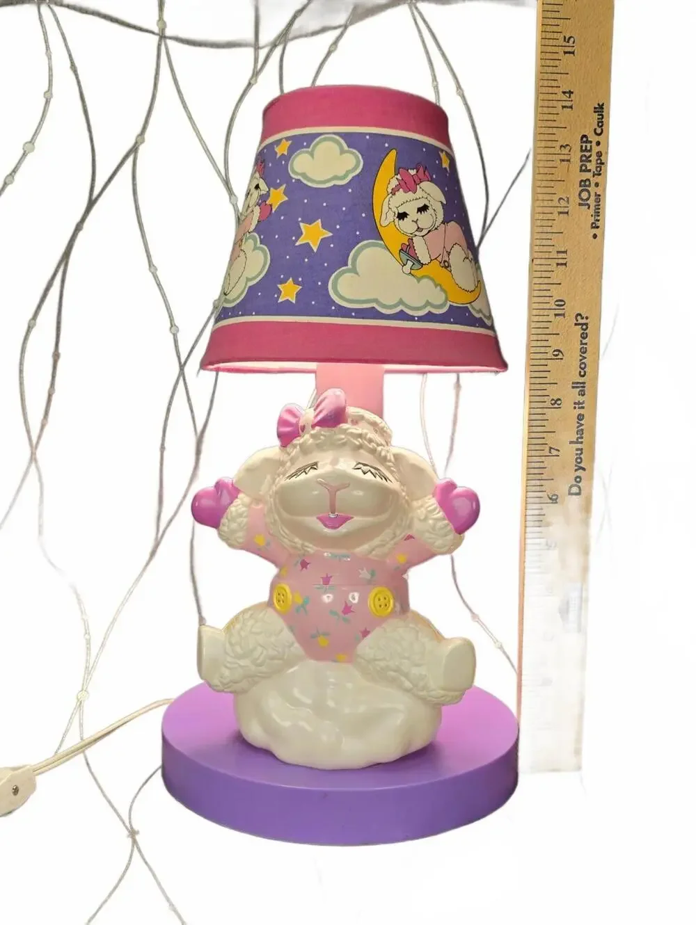 Vintage 1993 Lamb Chop Lamp Shari Lewis Enterprises Nursery Decor Retro